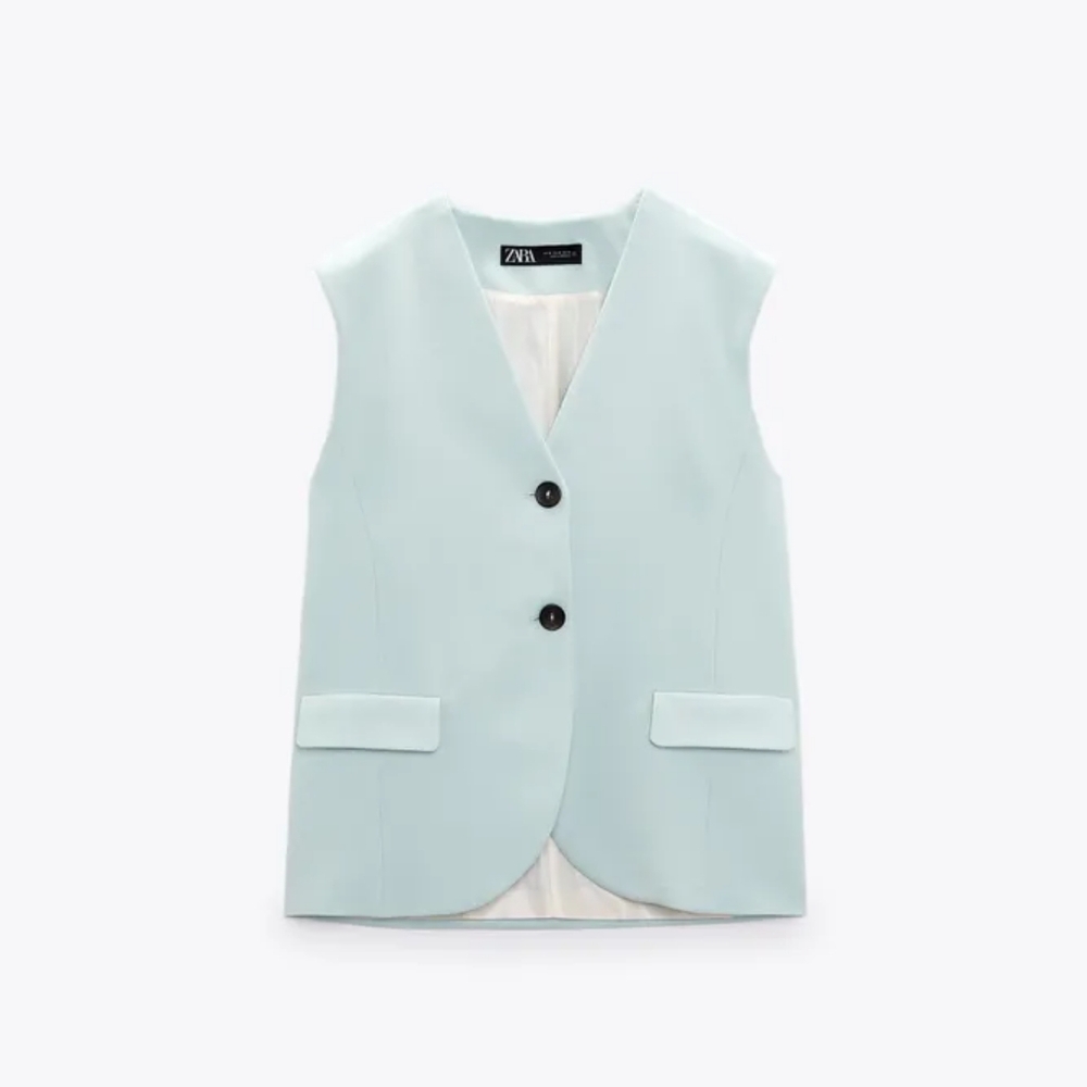 Zara Mint Vest & Shorts Set Small NWT - Picture 6 of 14